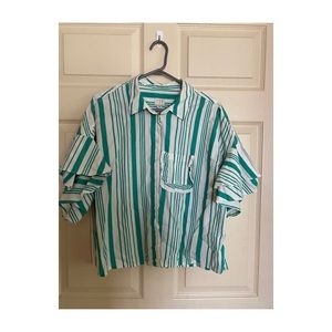 White green striped blouse